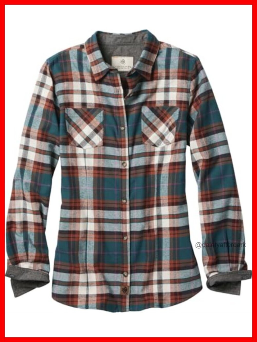 Legendary Whitetails Womens 100% Cotton Flannel Button Up Shirt